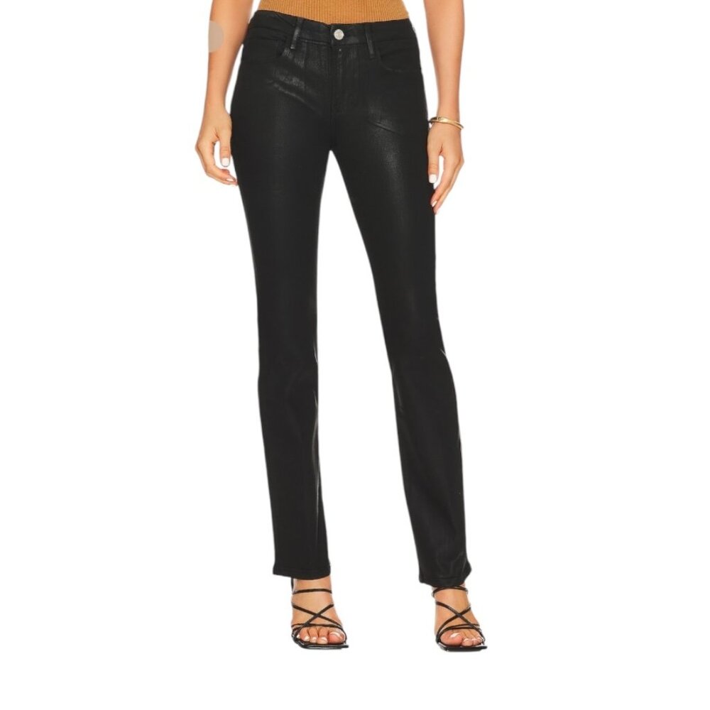 Frame Denim Black Bootcut Flare Pants